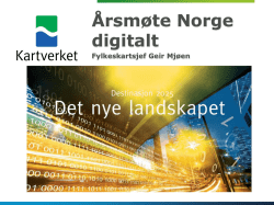 Årsmøte Norge digitalt 2015/ Geodataplan