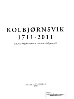 KOLBJØRNSVIK 1711-2011