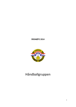 Årsmelding Ganddal Håndball 2014