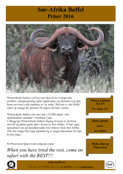 Sør-Afrika Bøffel - Mylla Jakt og Fiskereiser
