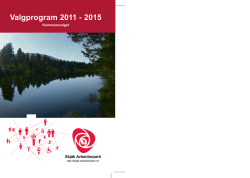 Valgprogram 2011 - 2015