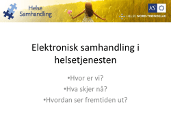 Tor Erling Evjen. "Elektronisk samhandling i helsetjenesten".