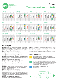 Rana Tømmekalender 2016