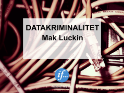 DATAKRIMINALITET Mak Luckin - TS