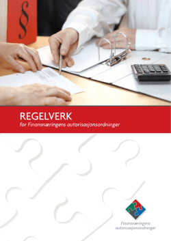 REGELVERK - Autorisasjonsordningen for finansielle rådgivere