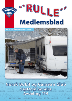 Medlemsblad - Norsk Caravan Club