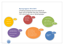 Barnegruppene 2014-2015: I Flesberg kommune har hvert årskull