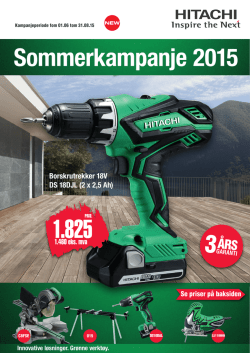 Sommerkampanje 2015 - Hitachi Power Tools Norway AS