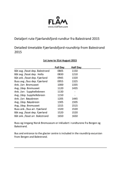 Forslag til bussruter i Fjærland sommeren 2010