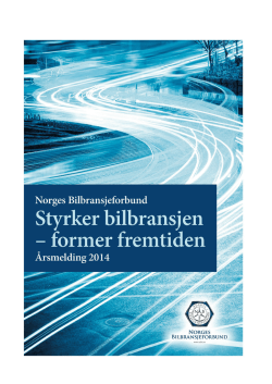 Årsmelding 2014 - Norges Bilbransjeforbund