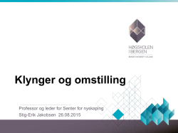 Klynger og omstilling - Business Region Bergen