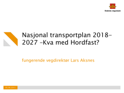Nasjonal transportplan 2018