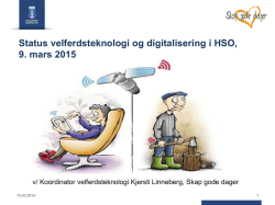 Digitalisering og velferdsteknologi i HSO