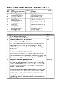 Referat FAU 01.09.15