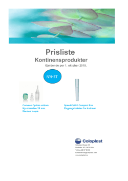 Prisliste - Coloplast Norge