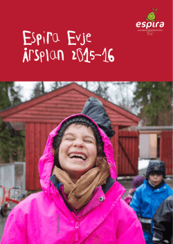 Espira Evje Årsplan 2015-16
