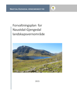 Forvaltningsplan for Naustdal-Gjengedal landskapsvernområde