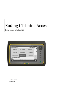 Koding i Trimble Access