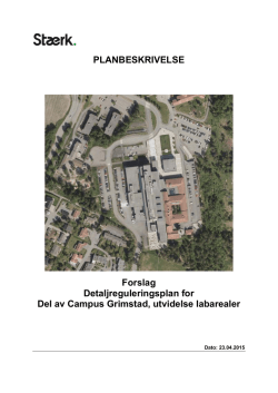 Planbeskrivelse - Grimstad kommune