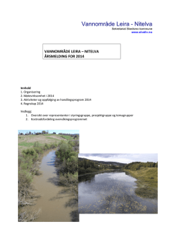 Årsmelding 2014 - Vannområde Leira og Nitelva