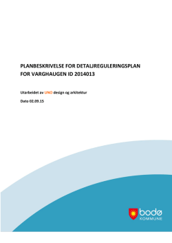PLANBESKRIVELSE FOR