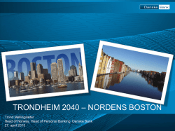 TRONDHEIM 2040 – NORDENS BOSTON