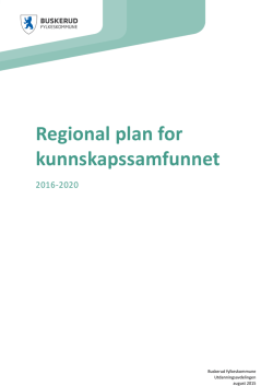 Regional plan for kunnskapssamfunnet