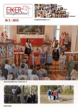 Nr 3 - 2015 - Øvre Eiker kirkelige fellesråd > Forside