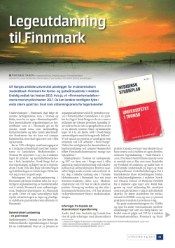 Legeutdanning i Finnmark_Utposten_4_2015