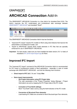 GRAPHISOFT ARCHICAD Connection Add-In
