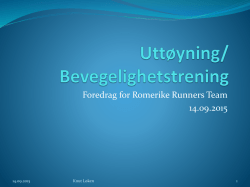 Uttøyning - Romerike Runners Team