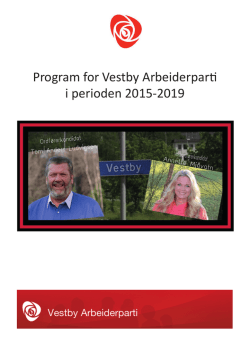 Program for Vestby Arbeiderparti i perioden 2015-2019