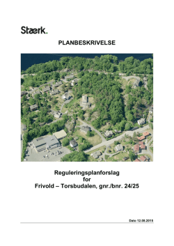 Planbeskrivelse - Arendal kommune