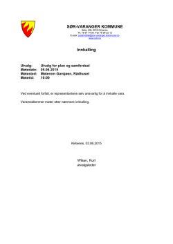 SØR-VARANGER KOMMUNE Innkalling