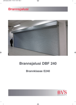 Brannsjalusi DBF240 - BVS Brannvernsystemer AS