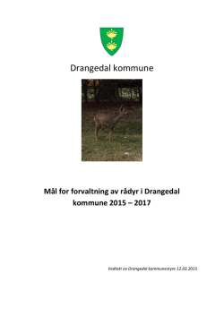 Mål for forvaltning av rådyr i Drangedal kommune 2015-2017