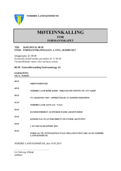 Saksliste - Nordre Land kommune