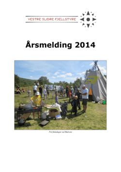 Årsmelding 2014 - Vestre Slidre fjellstyre