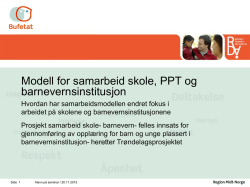 Samarbeidsmodellen "Sammen for læring": Marit Sandvik