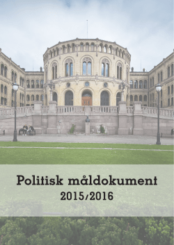 Politisk måldokument 15/16