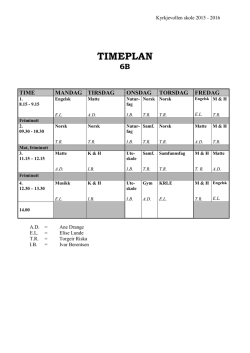 Timeplan 6B - Minskole.no