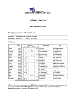 Protokoll representantskapet 2015-04-30