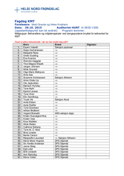 Fagdag 29. 10.15 (deltakerliste)