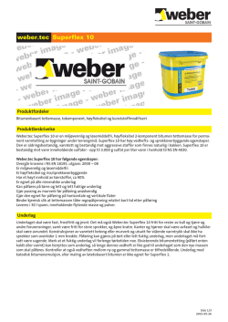 Produktdatablad  weber.tec Superflex 10