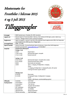Mestermøte for Frontbiler i bilcross 2015 4 og 5 juli 2015
