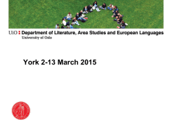 York 2-13 March 2015