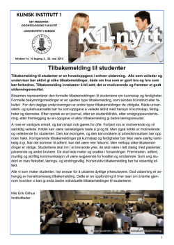 K1-nytt nr 10, 22.05.15 - Universitetet i Bergen