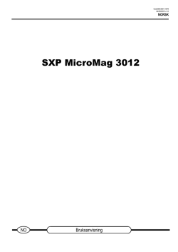 SXP MicroMag 3012 Bruksanvisning