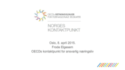Oslo, 8. april 2015. Frode Elgesem OECDs