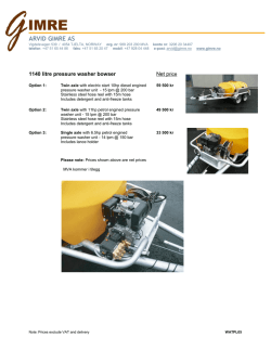 Water Bowser Price List